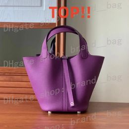 1A Top Handmade Wax Hild de hilo Damas Damas Classic Fashion Fashion Picotin Big Name Bag Bailet TC Cowhide Brand Mother Sier Buckle embrague Bolsas FedEx envío