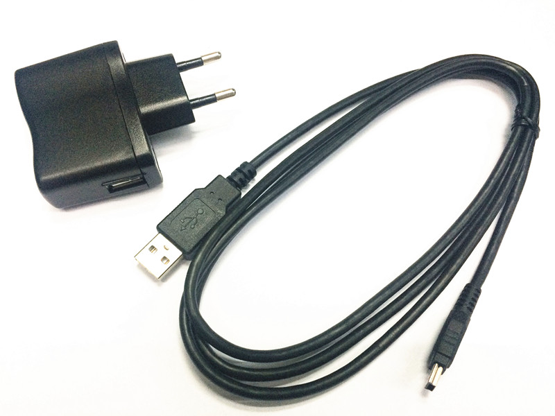MP3 MP4 Medya Oynatıcı için 1A USB AC Duvar Güç Şarj Cihazı/Adaptör +Mikro USB PC Kordonu