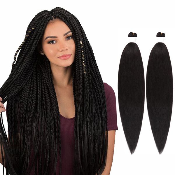 1b Easy Ombre Tresses de cheveux pré-étirés 613 Cheveux de tressage pré-étirés en vrac pré-étirés