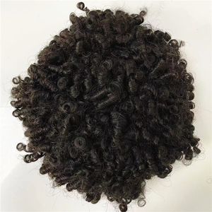 # 1b Indien humain vierge cheveux remplacement 15mm curl pleine dentelle toupet perruques mâles pour hommes noirs livraison express rapide