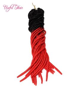 1B ROUGE BLANK OMBRE MIX COULEUR FAUX LOCS Extension douce tresse en faisceaux dreadLOCKS tressage synthétique tresses au crochet CHEVEUX MARLEY ha4290866