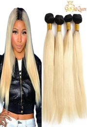 1B613 cheveux blonds brésiliens raies coiffes bundles 100 paquets de cheveux humains blonds 1224inch8245766