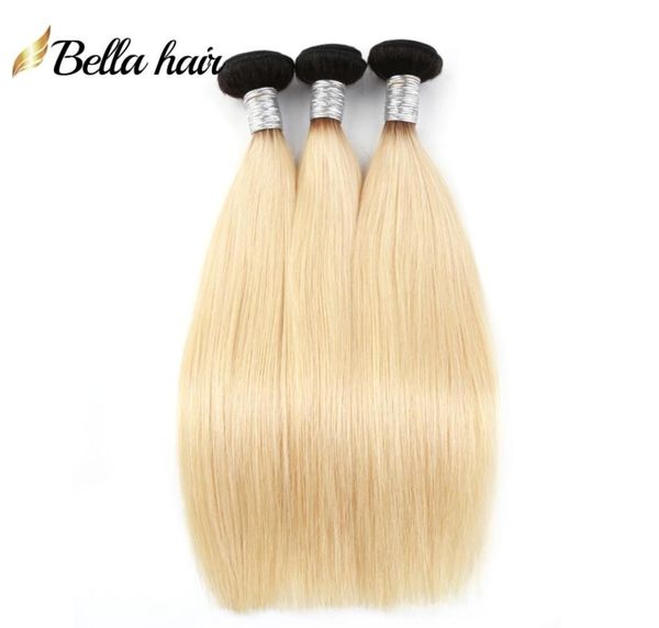 1B613 ombre Blonde Body Wave Poules de cheveux humains Racines foncées Tête Vierge Vierge droits Extensions de cheveux Tour 3PCSLOT 11A TOP GRADE2384889