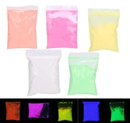 1 sac néon phosphore trempage poudre lumineuse Nail Art décorations fluorescentes paillettes lueur Pigment poussière UV Gel vernis Design19329226