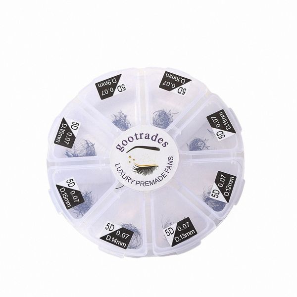 1 boîte 0,07/0,10 épaisseur préfabriquée russe Volume Fans naturel Lg L Faux vison C/D Curl outils d'extension des yeux faits à la main y2CZ #