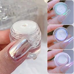 1box maanlicht spiegel nagelpoeder zilver fijn glitter metallic effect pigment gel polish chroom aurora benodigdheden 240430