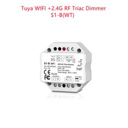 1CH * 1.5A WiFi-RF + Push AC Phase-cut Dimmer S1-B (WT) Triac Dimmer Tuya APP Control en la nube / Control de voz S1-B WT Controlador LED