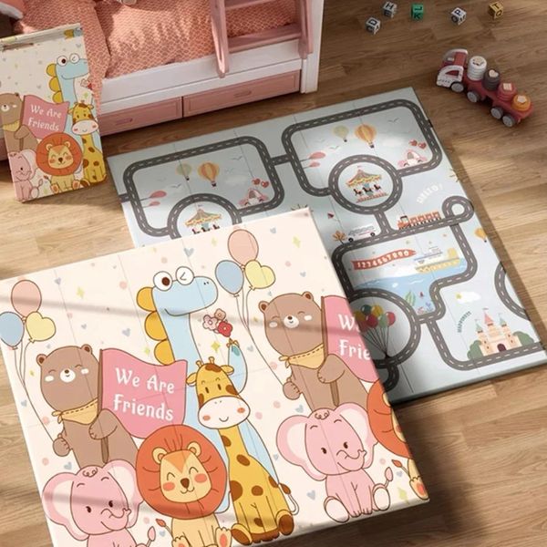 1 cm d'épaisseur tapis de jeu pour bébé Xpe Puzzle tapis pour enfants épaissi Tapete Infantil chambre de bébé tapis rampant tapis pliant tapis pour bébé 231225