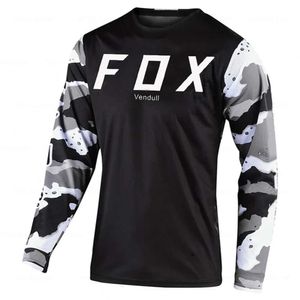 1cp2 T-shirts masculins Fox Mtb Road Jerseys Motocross Shirt Men Brepwable Vinkt Mountain Long Manches Racing à séchage rapide Jersey