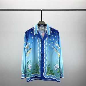 # 1designer Hommes Robe Chemise décontracté Slim Soie T-shirt À Manches Longues Casual vêtements d'affaires plaid hommes asiatique szie 004