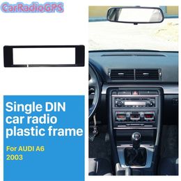 1DIN 171 * 46 mm Refiting Auto Radio Frame Fascia voor 2003 AUDI A6 Autotoneo Panel Kit Dash Trim Installatie