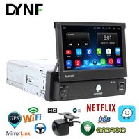 1din voiture DVD Player Android 10 WiFi GPS Netflix Video Out 7inch Screen tactile complet numérique Bluetooth Hansfree Autoradio