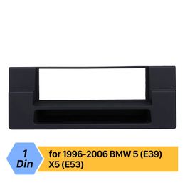 Cadre Fascia d'autoradio 1DIN pour 1996 1997-2006 BMW 5 E39 X5 E53 lecteur DVD Kit d'installation de garniture de tableau de bord installer le tableau de bord