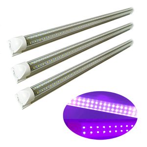 1ft 2ft 3ft 4ft 5ft 6ft 8ft T8 UV TUBE STUR SCHAKELAKT Black Light Strip T8 LED Blacklight Tube voor Glow Party Slaapkamer Urinedetectie Body Poster Crestech168