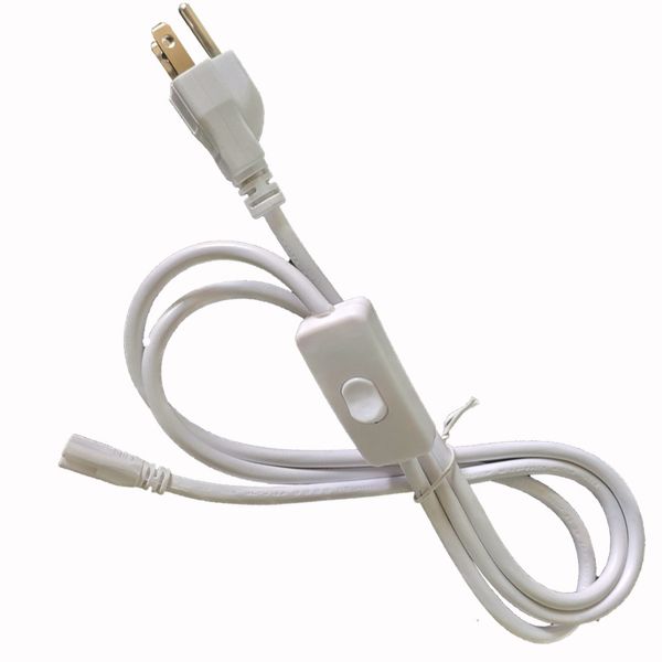 Cables de alimentación con interruptor, 1 pie, 2 pies, 3 pies, 4 pies, 5 pies, Cable de extensión, Cable conector T5 T8, Cable para tubo fluorescente LED integrado