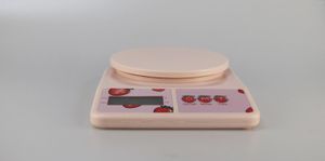 Balance de cuisine 1g/10kg, affichage numérique de laboratoire rose, poids en grammes onces