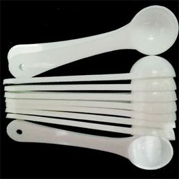 1G plástico profesional 1 gramo cucharadas cucharas para alimentos leche detergente en polvo Medcine blanco cucharas medidoras 382 R2