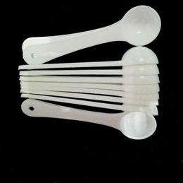 1G Professionele Plastic 1 Gram Scoops Lepels Voor Voedsel Melk Waspoeder Medcine Witte Maatlepels LX6488