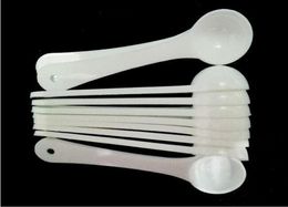 Cucharas de plástico profesional de 1G, cucharas de 1 gramo para alimentos, leche en polvo, detergente, cucharas medidoras blancas, 7275882