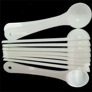 Cuillères professionnelles en plastique, 1G, 1 gramme, cuillères pour aliments, lait, poudre à laver, médecine, cuillères à mesurer blanches, 382 R2 LL