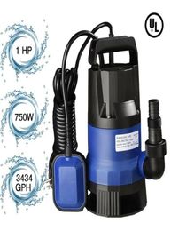 1HP 3432GPH 750W Pompe de carter d'eau submersible Diry Nettle Pool Pool Pond Fond 16603261595