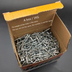 1kg/doos pop -klinknagels aluminium m3.2 m4 m5 koepel hoofd blind klinknagels stalen schacht doorlaat uitlaatklinknagels