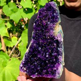 1KG Natuurlijke Amethist geode kwartscluster kristalspecimen Healing291v