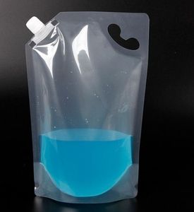 Poche de bec de sac d'emballage de boisson en plastique debout de 1L 2L pour le café liquide de lait de jus de boisson