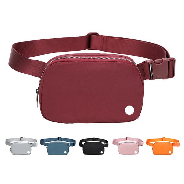 1L Lu Belt Bag Yoga Running Riñonera Crossbody Fanny Pack Deportes al aire libre Hip Crossshoulder Bag Mochila de yoga Hombres y mujeres Bolsa de almacenamiento móvil