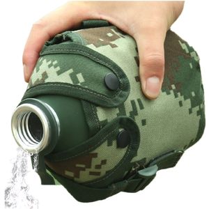 1L Outdoor Sports Water Bottle Military Camping Water Bottle With Pouch Canteen Bottle Camping Hiking Survival Drinking Kettle 201221