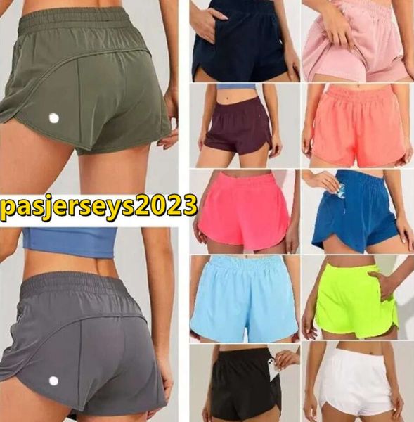 1lululemen-05 Marque femmes tenues de Yoga taille haute Shorts exercice pantalons courts vêtements de Fitness filles en cours d'exécution élastique adulte 1142ESS