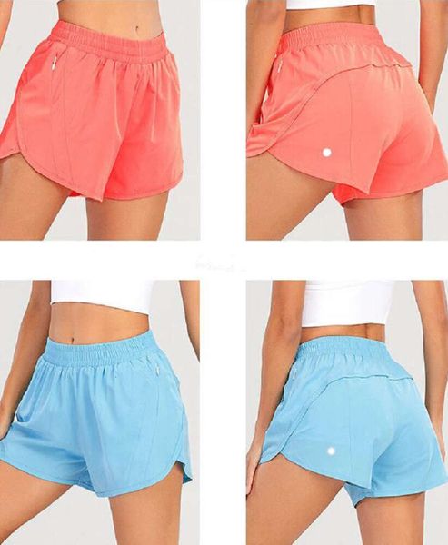 1lululemen-06 Tenues de yoga pour femmes Shorts taille haute exercice pantalons courts vêtements de fitness filles en cours d'exécution bandeau élastique adulte 4412ess