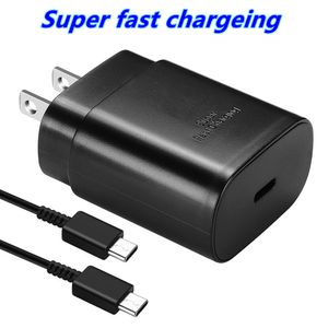 Cargador PD de 25 W para Samsung S23 S22 S21 NOTA Adaptador de carga súper rápida USB C PPS Enchufe de carga rápida EE. UU. UE