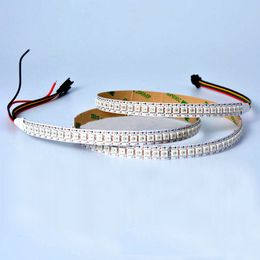 1M 144LEDS / M APA107 RGB LED Strip Licht TV-tape, met APA102 IC Ingebouwde de 5050 SMD RGB LED-adresseerbaar; DC5V, White PCB, niet-waterdichte IP20