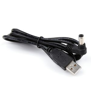 1M 2A USB A Macho a DC 5.5 * 2.1mm Fuente de alimentación Enchufe Jack Cable de extensión Cable conector