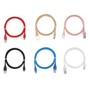 1m 25cm câble de chargeur rapide tressé Type C câbles Micro USB synchronisation de données type-c cordon de charge Microusb pour Samsung Huawei HTC