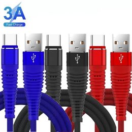 1m 2m 3m 3a Snellaadkabels Type C Micro USB-kabel voor Samsung S22 S20 Xiaomi Fast Charge USB-C-kabelgegevens Synchronisatie Laderkoorddraad