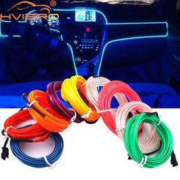 1m auto interieurverlichting auto led strip draad touw tube line flexibele neon licht met 12V USB-drive