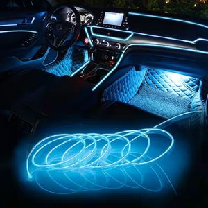 Luces nocturnas de 1M/2M/3M/5M, iluminación Interior de coche, tira de luces LED decorativas, guirnalda de cuerda de alambre, línea de tubo, luces de neón flexibles con unidad USB