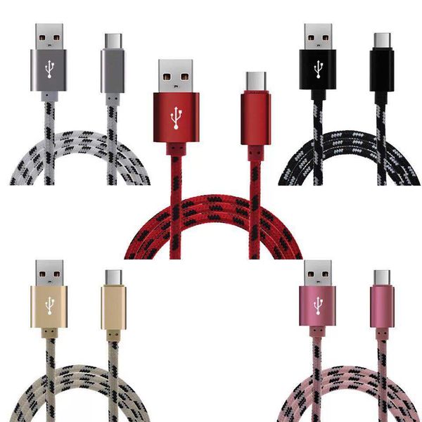 1M 2M 3M Charge rapide 2A V8 Micro USB Type C L Câbles Chargeur Tiger Tiger Tamikered Aluminium Alloy Data Cable adapté à Apple Samsung Android