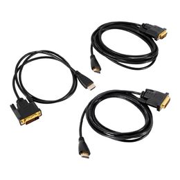 Freeshipping 1m / 2M / 3M HD-MI naar DVI Male naar Male Monitor Connection Adapter-kabel voor HDTV HD Monitors-projector