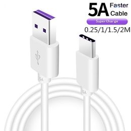 1M 2M 5A chargeur Super rapide câble USB C Charge rapide 3.0 Type C Charge pour Samsung S10 9 Huawei P30 P20 Lite Xiaomi Mi 9 8