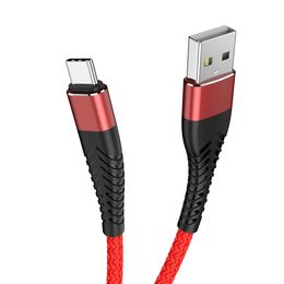 Cable USB tipo C de 1m y 2m para Samsung Galaxy S20 3A, Cable de carga rápida, Cable USB C para Huawei P40, Xiaomi Redmi, cargador de Cable largo