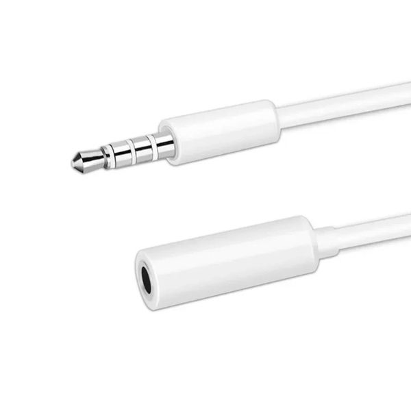 Câble d'extension de 3,5 mm de 3,5 mm avec un adaptateur audio stéréo microphone Compatible pour l'iPhone iPad Smartphones Tablet