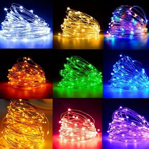 Guirlande lumineuse LED 1 M/30 pouces à piles, guirlande lumineuse en fil de cuivre, mini lumières LED alimentées par batterie pour chambre à coucher, Noël, fêtes, mariage, décoration.