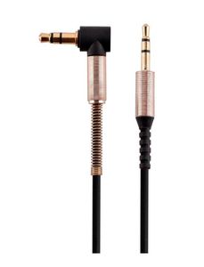 Câble audio Aux plaqué or, 1M, 35mm, Angle de 90 degrés, pour haut-parleur iphone, casque Mp3 PC4761433