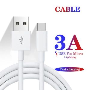 1M 3ft 2M 6FT USB-C a L Cable de cargador USB C de alta velocidad Tipo C 3A Cable de carga rápida USB C a PD Tipo-c para Samsung S20 S22 S23 S24 Note 20 Xiaomi Huawei lg teléfono Android 15