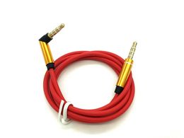 1M 3FT 3.5mm Jack Auto AUX Extra Koord Male naar Male Stereo Audio Kabel voor iphone 7 6s Samsung S7 MP3 ipod HTC Blackberry Computer