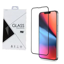 9H Full Cover Tempered Glass Screen Protector AB Lijm voor iPhone 13 12 PRO MAX 100PCS / PARTIJ RETAIL PAKKET