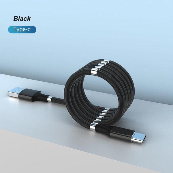 1M 3FT Magnetismo fuerte Cable micro usb magnético de alta velocidad Tipo C Cable USB C Adaptador de carga rápida Cables de datos de sincronización